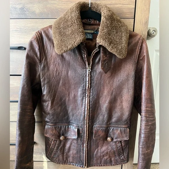 Genuine Leather - Ralph Lauren Aviator Women’s Jacket - Size S